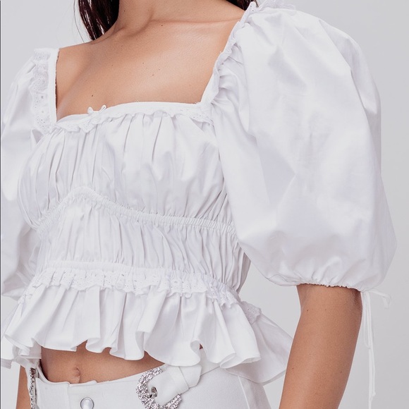 For Love & Lemons Poplin Jackson Crop top!!💗🍋 - Picture 4 of 4